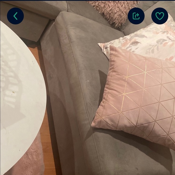 Gray, suede couches - Picture 5 of 5